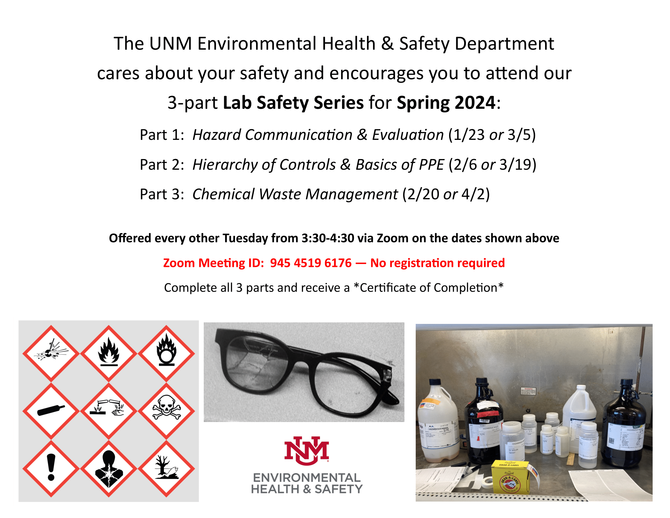 Lab Safety Series Spring 2024